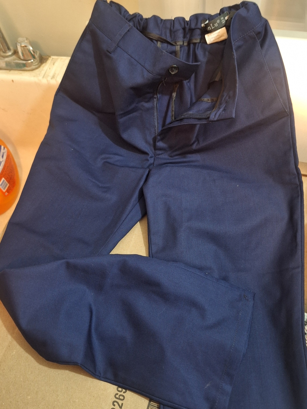 Kids Navy Casual Pull-On Pants